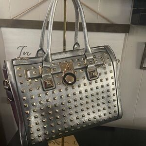 Silver Studded Handbag